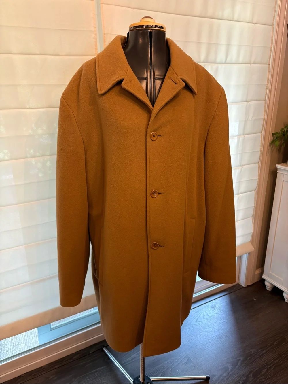 Banana Republic Men's Wool and Cashmere Pea Coat in Camel Brown